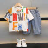 Children's clothing new boys' summer clothes set handsome baby thin clothes children's summer fashion fried street tide - Image 2