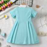 Girls summer dress new baby polo skirt small and medium-sized children cotton short sleeve skirt tide - Image 2