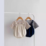 Baby summer bag denim pants for boys and girls summer clothes one-piece casual style the clothes crawling clothes - Image 2