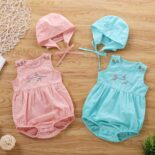 New Baby Flower Embroidered Triangle +Hat