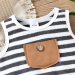 Summer clothing new newborn baby long leg crawling suit - Image 3