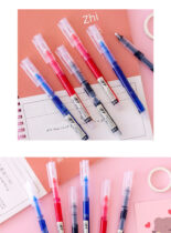 Large capacity straight liquid gel pen rollerball pen black water-based pen 0.5mm student note-taking color quick-drying pen - Image 9