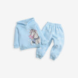 Children's fleece suits, autumn and winter warm children's two-piece sets