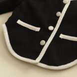 Girls' autumn suit, new girl, fashionable long-sleeved cardigan, baby skirt two-piece set - Image 6