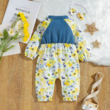 Spring clothing new style girls' baby fresh printed crawling pants - Image 2