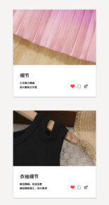 Girls dresses black purple gradient belt fashion medium and large children's clothes style children's skirts - Image 6