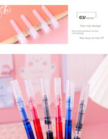 Large capacity straight liquid gel pen rollerball pen black water-based pen 0.5mm student note-taking color quick-drying pen - Image 7