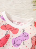 Spring long-sleeved rabbit triangle children's clothing - Image 3