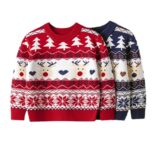 Children's sweater baby girl double layer knit sweater new spring and autumn winter boy cartoon deer pullover top - Image 4