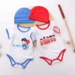 Summer new infant short sleeve slam dunk summer thin casual one-piece bag suit