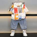 Children's clothing new boys' summer clothes set handsome baby thin clothes children's summer fashion fried street tide - Image 3