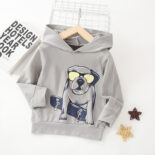 Boys' hooded sweatshirt Spring and Autumn style new small and medium-sized children's loose casual pullover animal tops children's clothing - Image 2