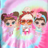 Girls Autumn Personality Three Little Girls Printed Casual Sweatshirt Set of Two Pieces - Image 4