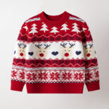 Children's sweater baby girl double layer knit sweater new spring and autumn winter boy cartoon deer pullover top - Image 3