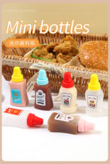 Cute mini portable sauce bottle bento with salad dressing ketchup sub-bottling plastic seasoning squeeze sauce bottle - Image 3