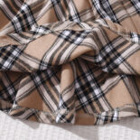 Fashionable solid color long-sleeved cover-up + camisole + plaid skirt three-piece set - Image 9