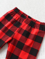 Boys' new hooded suit, long sleeves with plaid printed trousers, two-piece set - Image 5