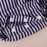 New Summer Baby Boys and Girls Cute Bow Strap Strap Stripe Triangular Hat Clothes - Image 4
