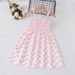 Summer New Girls Dress Kids Kids Striped Sundress Baby Vacation Beach Dress - Image 2