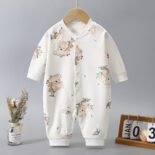 Baby autumn clothes long sleeve spring and autumn baby onesies, cotton baby climbing clothes - Image 2