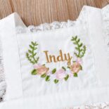 Summer new embroidered lace camisole for newborns, baby triangle clothes - Image 3