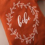 New Autumn Clothing Baby Long Sleeve Cute Letter Brown Spring and Autumn  Crawling Clothes jumpsuit - Image 4