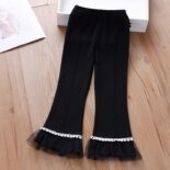 Girls' Spring and Autumn Flared Pants Girls Version Tight Leggings, Baby Casual Casual Children's Autumn Pants - Image 3