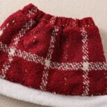 Girl's Little Fragrance Suit Autumn and Winter New Children's Plaid Two-Piece Skirt Wool Jacket Set - Image 4