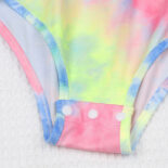 Girls summer color tie-dye jumpsuit new children's letter print vest - Image 4