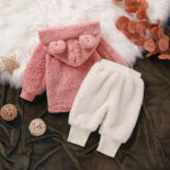 Children's clothing autumn and winter new collection, cute children's plush set for girls and babies - Image 2