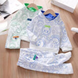 Girls' Spring and Autumn Outfit New Boys' Baby Clothes Children's Autumn Two-Piece Trendy Children's Clothes