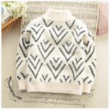 Boys' sweater mink spring and autumn style  new boys thickened baby sweater children's knitwear base - Image 2