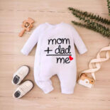 Newborn babies and boys and girls spring and autumn letter printing long sleeves can be opened one-piece crawling clothes tide