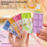 Cute, fun, creative, chocolate simulation eraser, kindergarten students, stationery, less crumbs, large chunks, wipe clean - Image 2