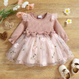 Baby Girl Spring and Autumn Cute Long Sleeve Skirt