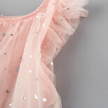 New Girls Star Mesh Gradient Skirt Cartoon Flying Pony Print Princess Dress - Image 3