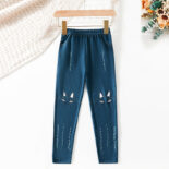 Girls' pants spring and summer cat ears imitation jeans children's outer pants