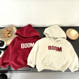 Children's sweatshirt  autumn new products for boys and small children patch embroidery loose baby hooded pullover sweatshirt tide