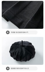 Spring and Autumn style baby girl and children's suit, cute, baby girl, long-sleeved puff sleeve T-shirt, princess skirt, hat 3-piece set - Image 6