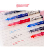 Large capacity straight liquid gel pen rollerball pen black water-based pen 0.5mm student note-taking color quick-drying pen - Image 5