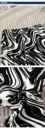 Girls leggings spring and autumn new baby girls casual fashion stretch full print liquid pattern long pants - Image 5