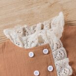 Summer New Baby Lace Collar Cute Solid Color Shorts - Image 3