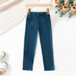 Girls' pants spring and summer cat ears imitation jeans children's outer pants - Image 2
