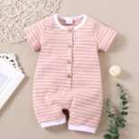 leisure new summer baby boys and girls striped jumpsuit - Image 4