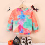 Children's Clothing for Kids and Girls Autumn and Winter Gradient Colorful Pullover Sweatshirt - Image 2