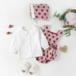 Baby onesies, baby girls, fart clothes, new year full moon clothes, autumn and winter, velvet baby clothes, newborn crawling clothes - Image 2