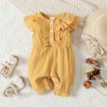 New summer flying sleeve jumpsuit for girls, baby