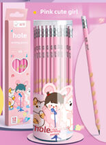 Clicker bear pencil elementary school student corrects grip posture with hole pencil 2b triangle grip child beginner 2b than HB pen - Image 8