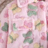 Autumn and winter new version of the lapel print fashion jacket + monogram print dress fur girl suit - Image 5