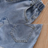 Girls shorts summer thin  new children's ice silk jeans girls pants summer dress baby wear trendy - Image 3